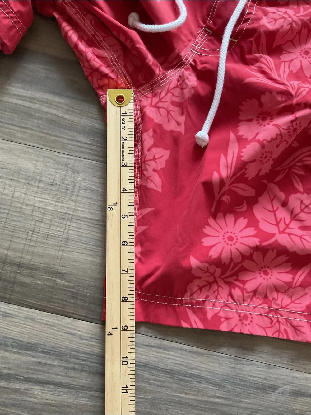 J.Crew Men’s Floral Board Shorts Pink Red Swim‎ Trunks Surf Beach Size 33